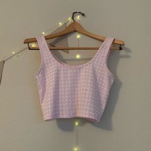 Checked, crop top. Sized small.